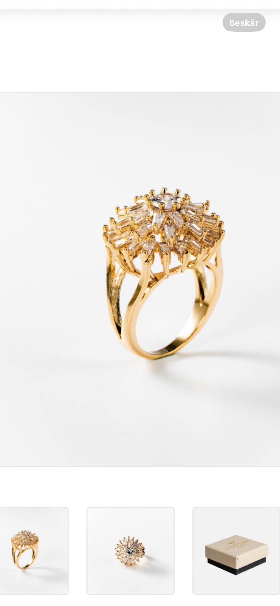 24K gold-plated Daisy ring,Kod.: BIGAG008