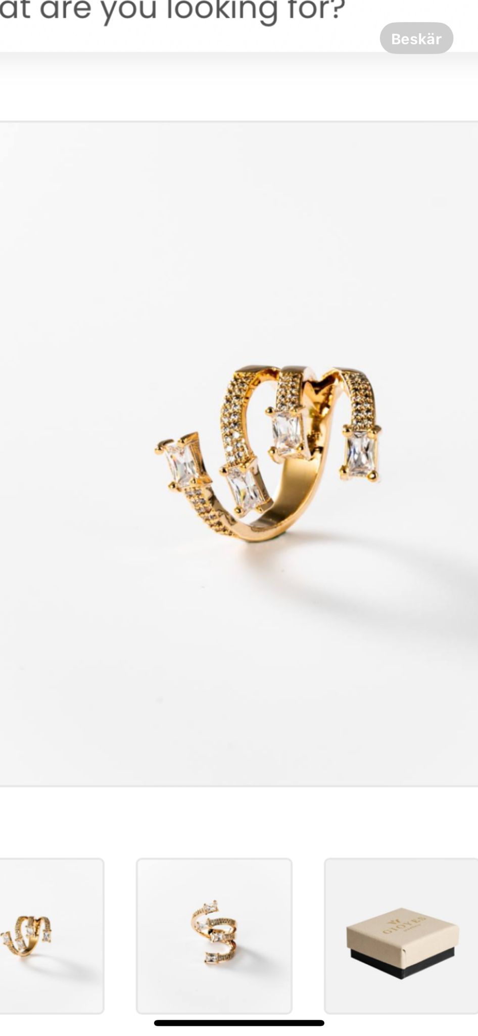 24K gold-plated Asymmetry of light ring,Kod.: BIGAG062
