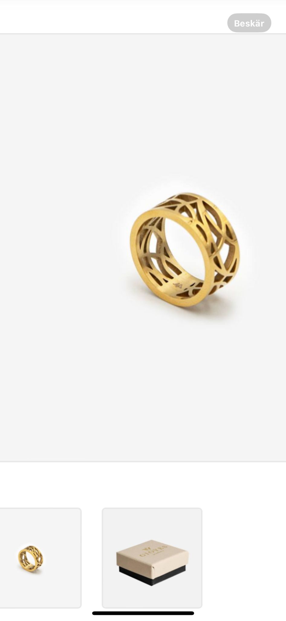 Celtic" - 18K gold-plated ring, Kod.: BIGAG094