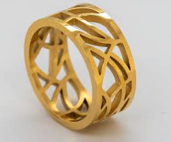 Celtic" - 18K gold-plated ring, Kod.: BIGAG094